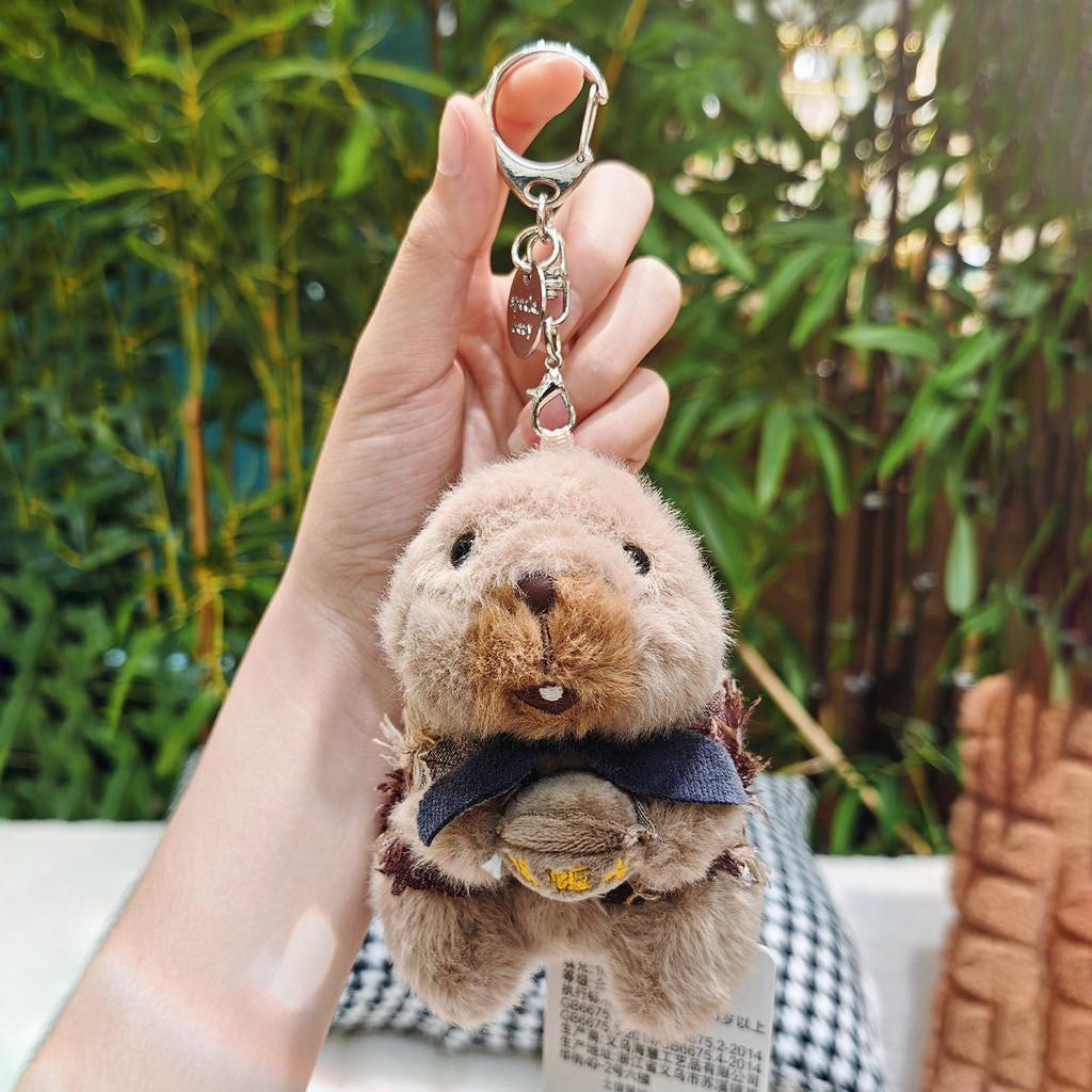 Toy Marmots Plush Keychain Children Function Collectible Bag Accessory Doll Gift