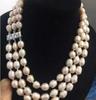 Natural Freshwater Pearls 17"18"19" 9-11MM White Baroque Rregular Shaped Pearl Necklace