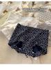 4-pack pure cotton antibacterial crotch small floral mid waist women's underwear