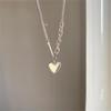 Metal Heart Pendant Necklace For Girls Women Charms Matching Sweater Neck Chain Necklaces Chokers Jewelry Gifts