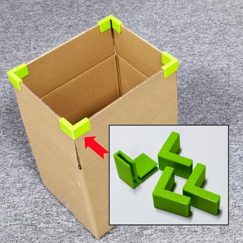 1 шт. 3D-печатные угловые зажимы для картонных коробок (прямой угол), фиксирующие зажимы для усиления краев гофрокоробки для повторного использования и изготовления коробок.