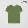 Senbi Women 3 Piece Set 26ss Summer Cloche Holgarment Round Neck Short Sleeve Kn