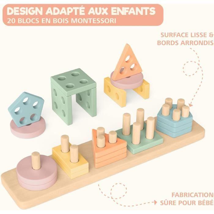 Sweety Fox Монтессори Игрушки для Складывания и Сортировки 1 2 3 Года