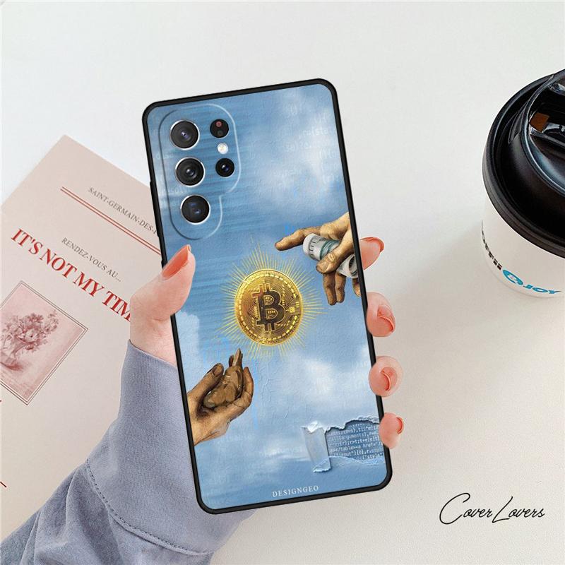 Чехол для телефона Bitcoin Для Samsung Galaxy S24 S25 S23 S22 Ultra Note 10 20 Plus S20 S21 FE Чехол