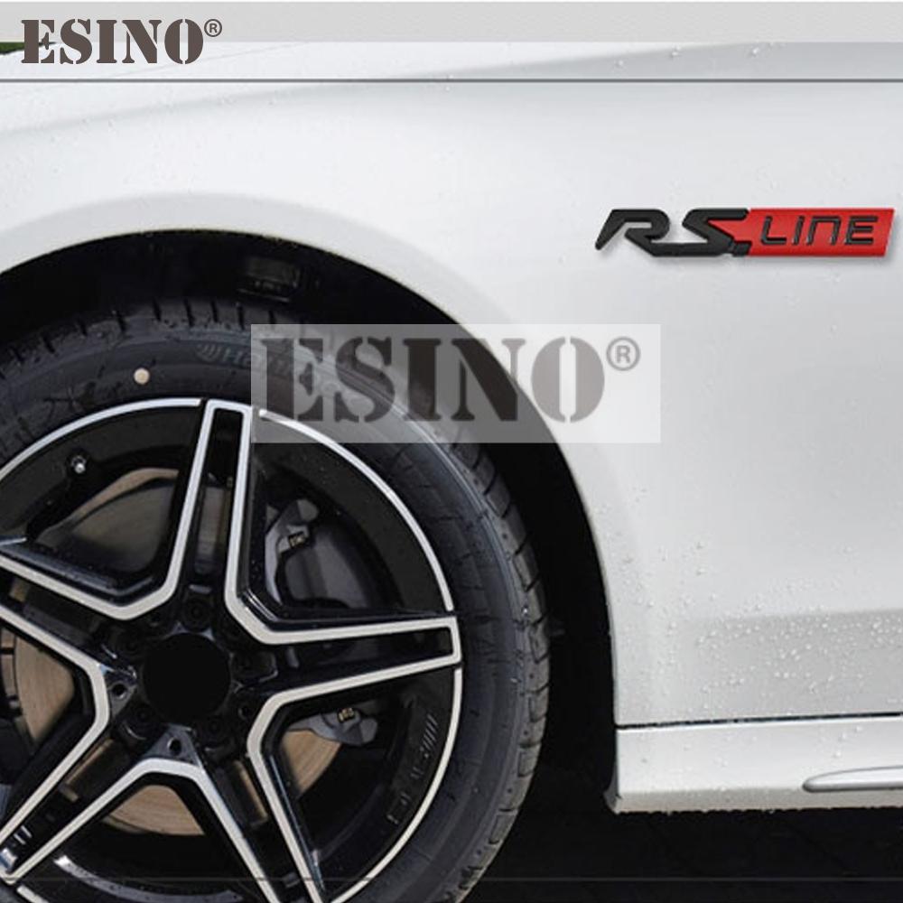 Car Styling 3D Metal Chrome Zinc Alloy Emblem Badge for Renault RS Line Clio Captur Megane Kadjar Arkana Koleos Sandero Safrane
