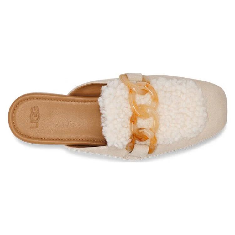 UGG Janaya Sheepskin Casual Comfortable Fashion Sandals Women Sandals Almond-White 1136891-AMSD