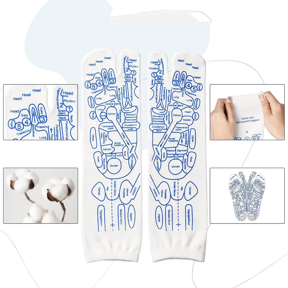 Носки для массажа ног Носки для рефлексологии стоп с массажными инструментами(Женщины - Маленький)