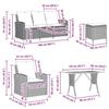 6 Piece Garden Sofa Set with Cushions Beige Poly Rattan