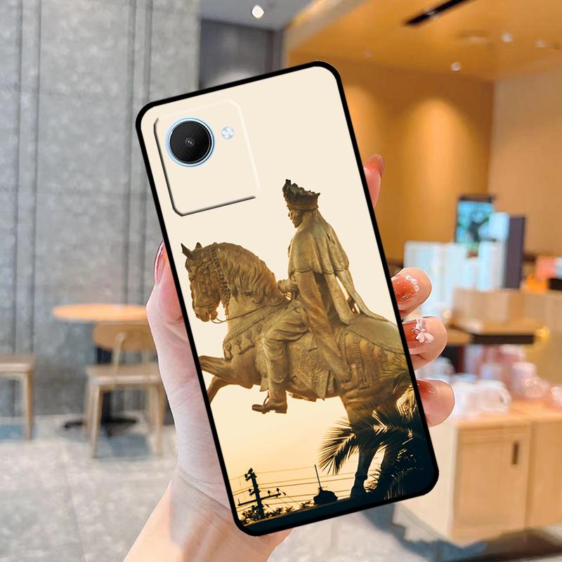 Emperor Menelik II of Ethiopia Case For Realme C55 C33 C31 C35 C30 C11 C15 C25s C21Y GT Neo 5 3T 2T 8 9 10 11 Pro Plus