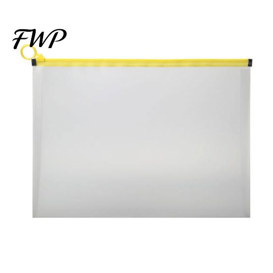 A4 Document Organizer Transparent Bag with Zipper, Waterproof PP File Folder, Durable Tear Plastic Storage Resistant Pouch for Organizing Contracts