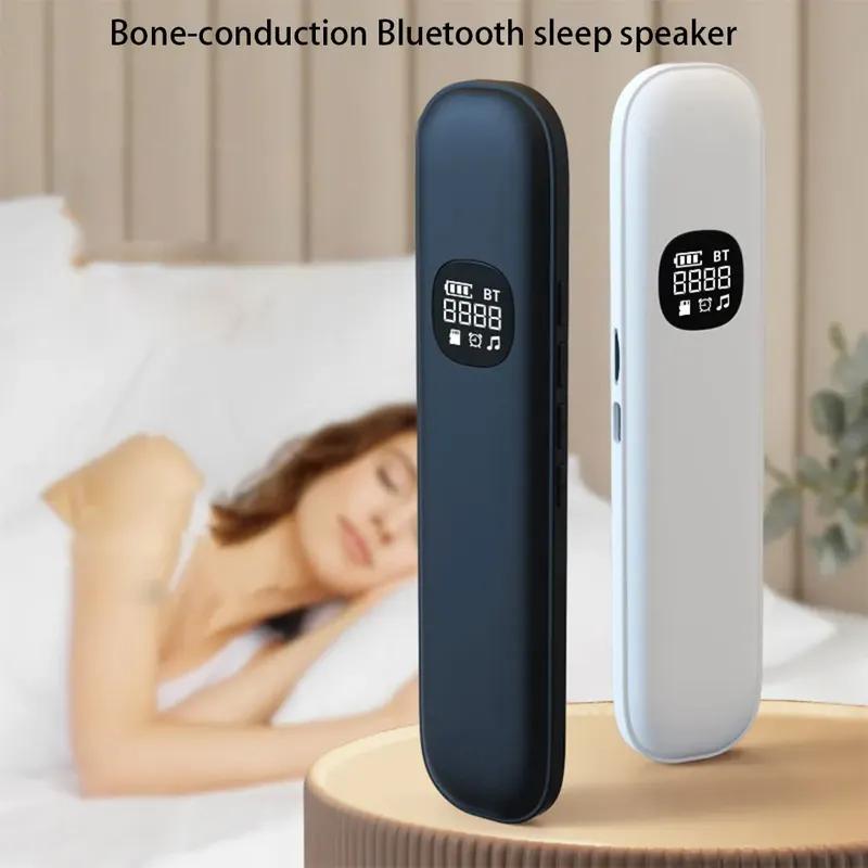 White Noise Sleep Aid Speakers Under Pillow Bone Conduction Bluetooth Speaker LED Display TF MP3 Music Player Timed Shutdown