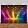 2D flat, 1 piece, rainbow glitter background banner, sparkling colors - self luminous party decoration