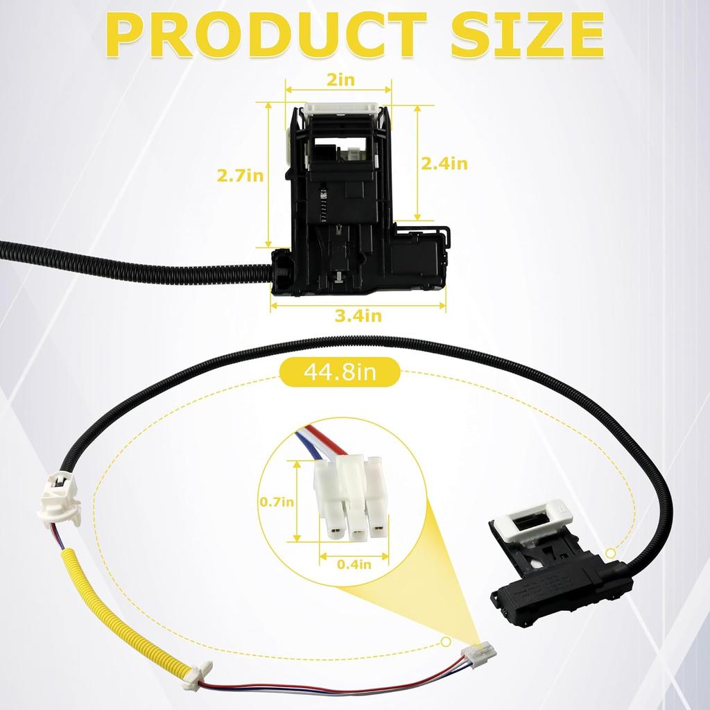 W11307244 W10682535 WTW5000DW2 Переключатель блокировки крышки стиральной машины для Whirl-pool May-tag Ken-more R-oper Сборка защелки двери Для WTW5000DW1 WTW5000DW3 WTW4950HW1