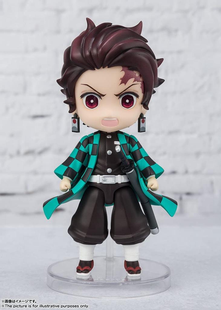 TAMASHII NATIONS Figuarts mini Demon Kimetsu no Yaiba Kamado Tanjiro, вододышащая 90 мм, окрашенная подвижная фигурка, убийца, прибл.. ПВХ и АБС