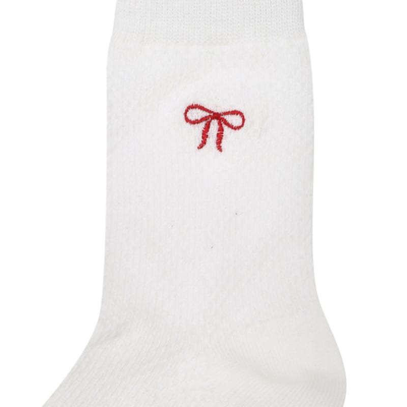 JILLSTUART [Gift Box Packaging] Women's Ribbon Point Mesh Mid-Calf Socks 2-Piece Set JASS6E041R2