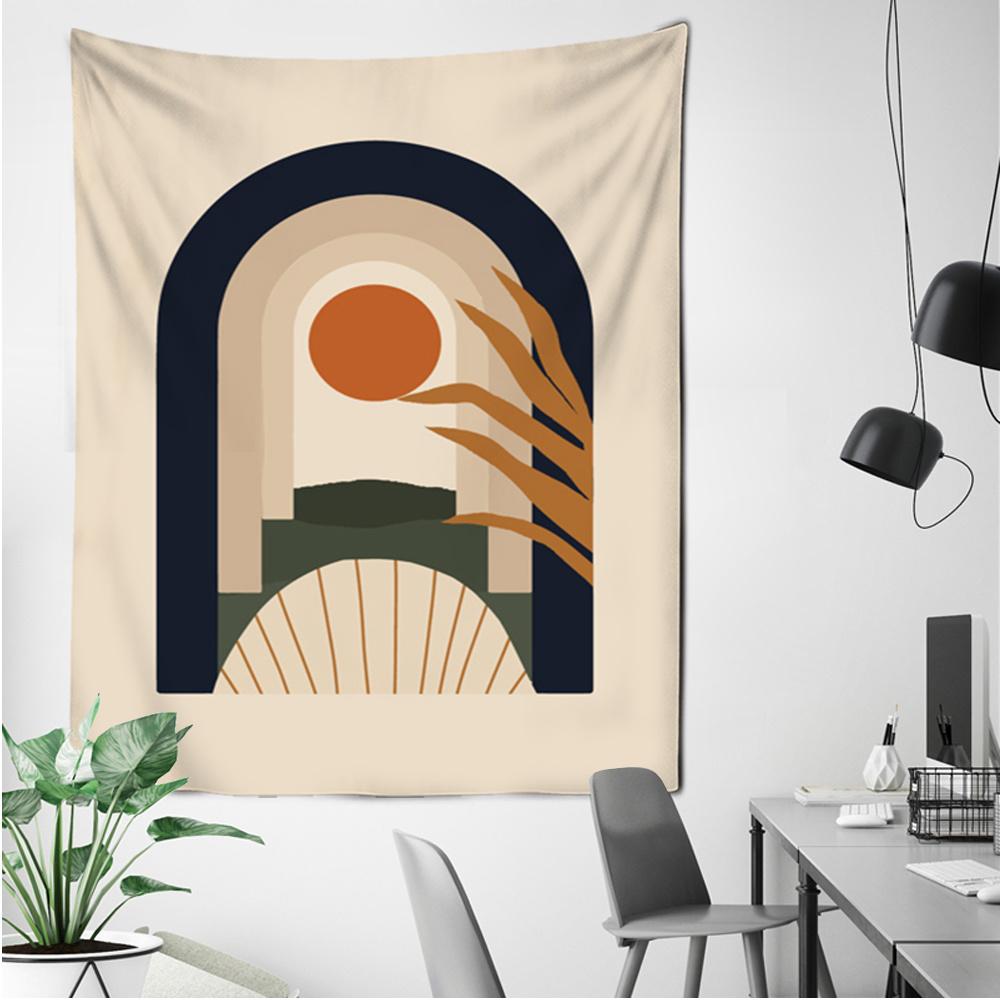 Японский гобелен с природными пейзажами, горный настенный гобелен, гобелен в стиле хиппи