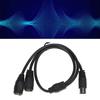 High Accuracy DIN 5 Pin Male to 2 DIN 5 Pin Female Cable Y Splitter Cable  Audio Signal Routing