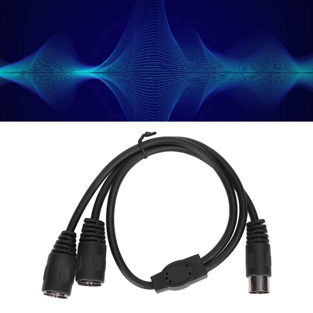 High Accuracy DIN 5 Pin Male to 2 DIN 5 Pin Female Cable Y Splitter Cable Audio Signal Routing