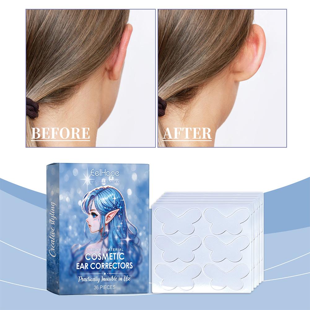 Наклейки на уши эльфа Creat V-образные наклейки на уши Natural Ear Contour Cosmetic Ear Correctors Водонепроницаемые аксессуары для ушей