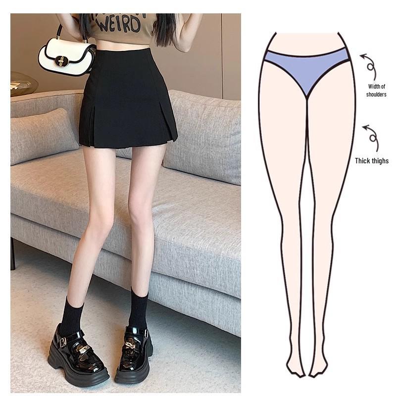 Весна/Лето 2024 Черная Облегающая Юбка Миди с Разрезом и Завышенной Талией для Женщин