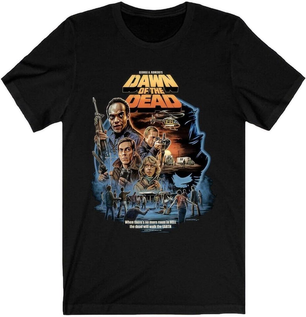 Dawn of The Dead Famous Horror Movie Logo Men's Black T Shirt