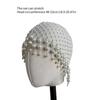 Exquisite Pearls Tassels Headwear Handmade Women Hat Fashion Pearls Tassels Hair Hat  For Ladies