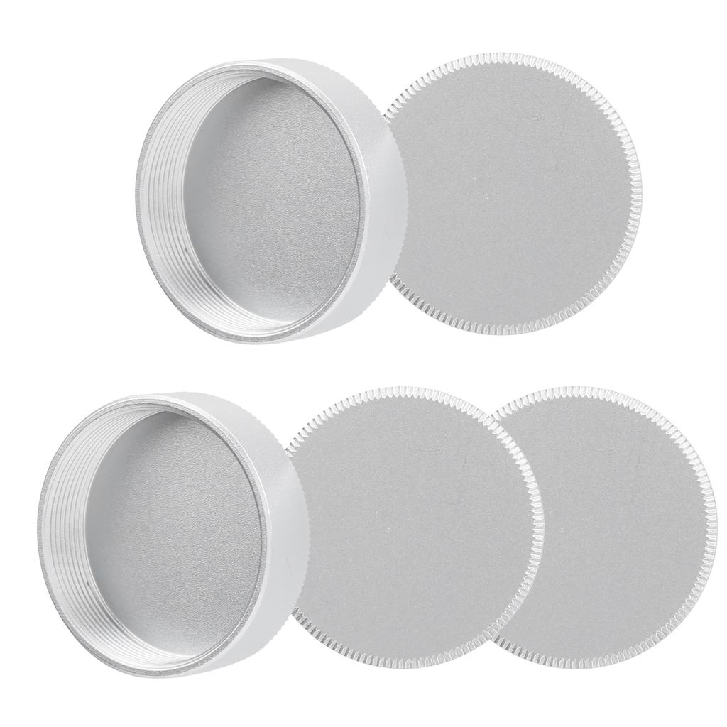 5Pcs C Mount Lens Rear Cap Portable Metal Protective Cover Camera Accessory Parts Silver