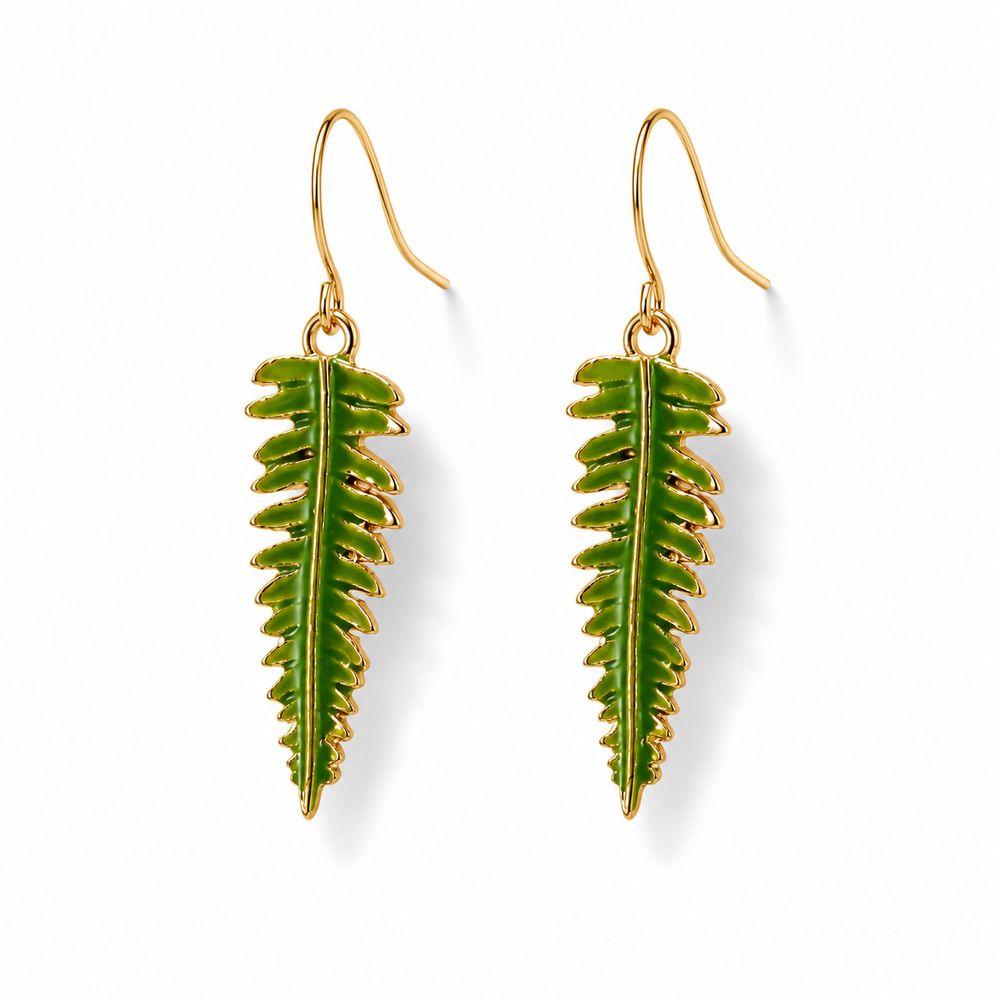 Alloy Leaf Dangle Earrings Fern Leaf Drop Earrings New Plant Pendant Earrings Wome Daily Wear