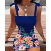 Ayollar Modasi Yelkasi Ochiq Yengsiz Smokli Bodycon Ko'ylak Ayollar Yelkasi Ochiq Mini Ko'ylaklar Ayollar Qisqa Kechki Klub Bosmali Ko'ylak