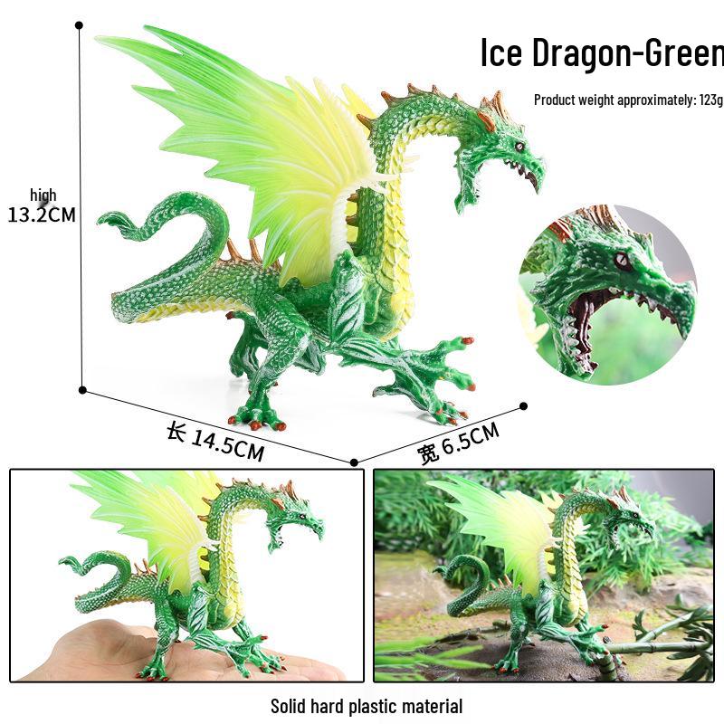 Dinosaur & Dragon Plastic Toy Set: Mythical Animal Figures for Kids