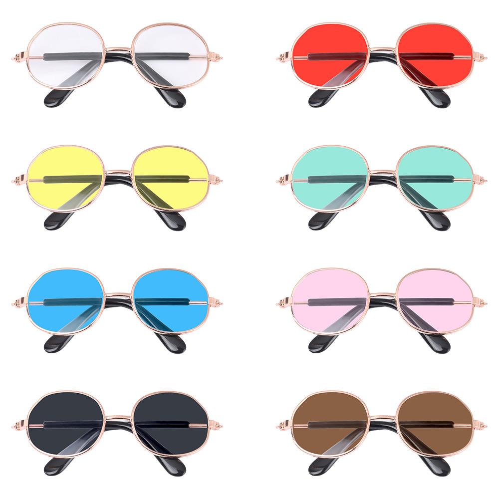 8.5cm Miniature Doll Sunglasses Metal Round Frame Glasses Lovely Doll Eyeglasses For Blythe Doll Accessories Kids Toys