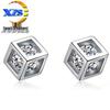 Women's Korean Fashion Love Rubik's Cube Diamond-Studded Square Earrings