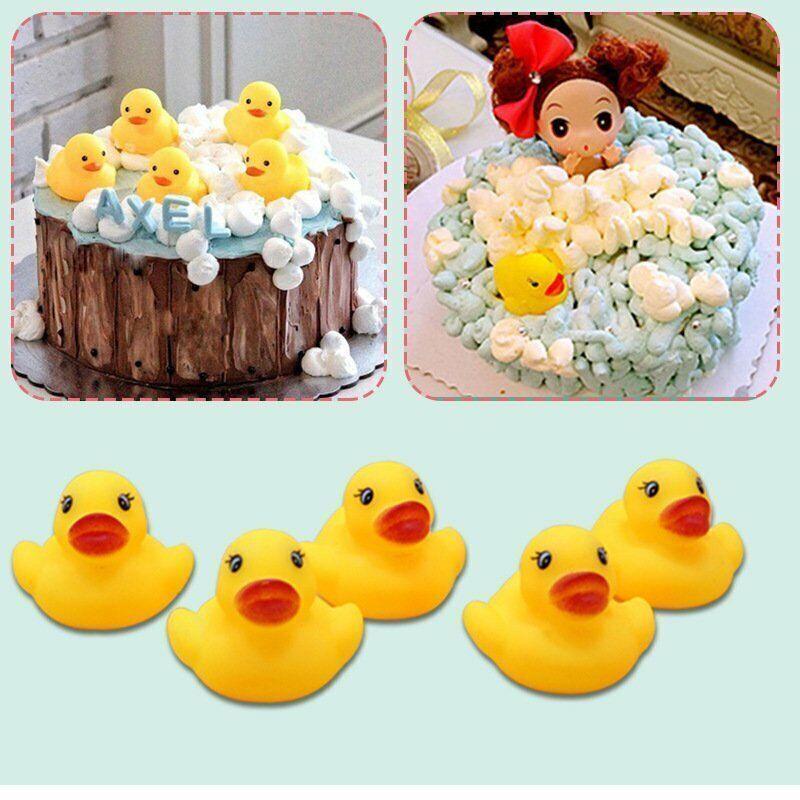 1-30PCS Yellow Mini Rubber Squeaky Ducks Bath Shower Funny Cute Collection Doll Toys