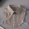 Children Striped Fake Collar for Boys Suit False Collar Removable Blouse Half Shirt Kids Lapel Detachable Faux Col