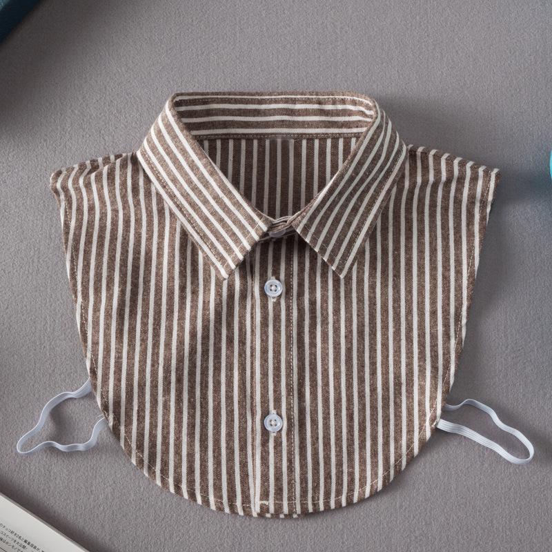 Children Striped Fake Collar for Boys Suit False Collar Removable Blouse Half Shirt Kids Lapel Detachable Faux Col