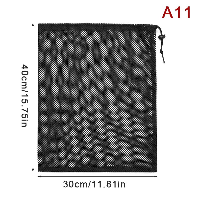 Черно-белая прочная сетчатая сумка на шнурке для хранения, многоцелевой мешок для дома, путешествий, активного отдыха, белья, вещей