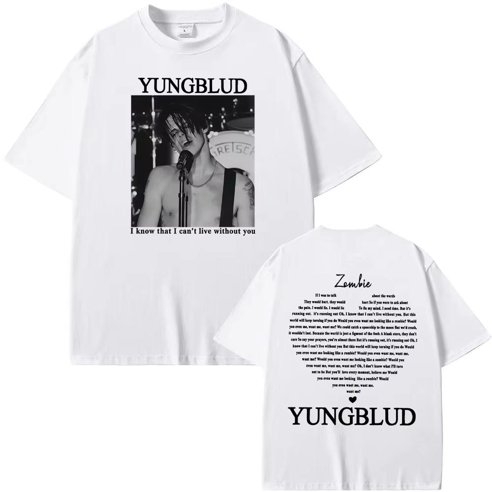 Yungblud Zombie Rock Band Graphic TShirt Men Hip Hop Retro Music Fan Apparel Tshirts Women Casual ONeck High Quality T Shirt