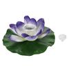 Waterproof Solar Power LED Color Changing Lotus Flower Floating Lamp Garden Colorful Purple