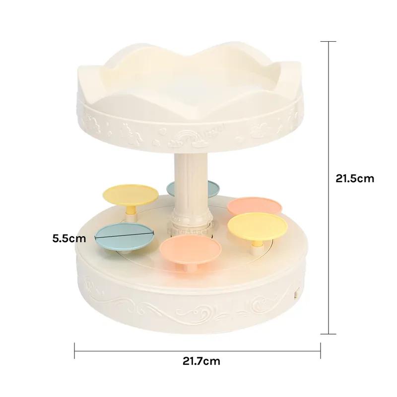 3 Model Cute Automatic Rotating Dessert Stand - Sushi Cake Display Plate Rack - Birthday Decoration Gifts - Revolving Food Serve