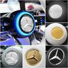 Автомобильная наклейка для Mercedes Benz 1 шт. Алюминиевый круглый декоративный стикер логотипа рулевого колеса автомобиля для Mercedes Benz AMG W211 W176 W177 W20