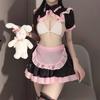 Sexy lingerie translucent maid maid uniform sexy passion transparent nightdress outfit cute cosplay cover