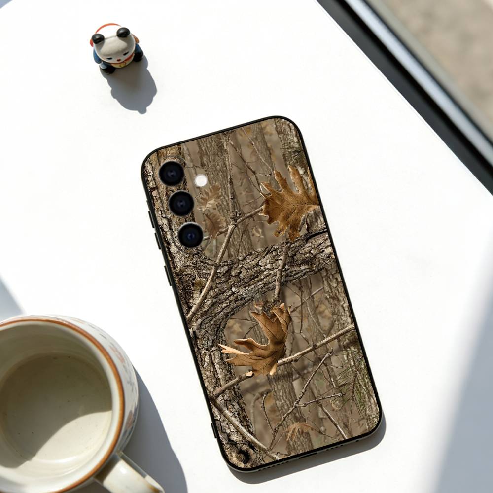 Forest Camouflage Pattern Phone Case For Samsung Galaxy A73,A72,A71,A70,A53,A52,A51,Others Soft Black Cover
