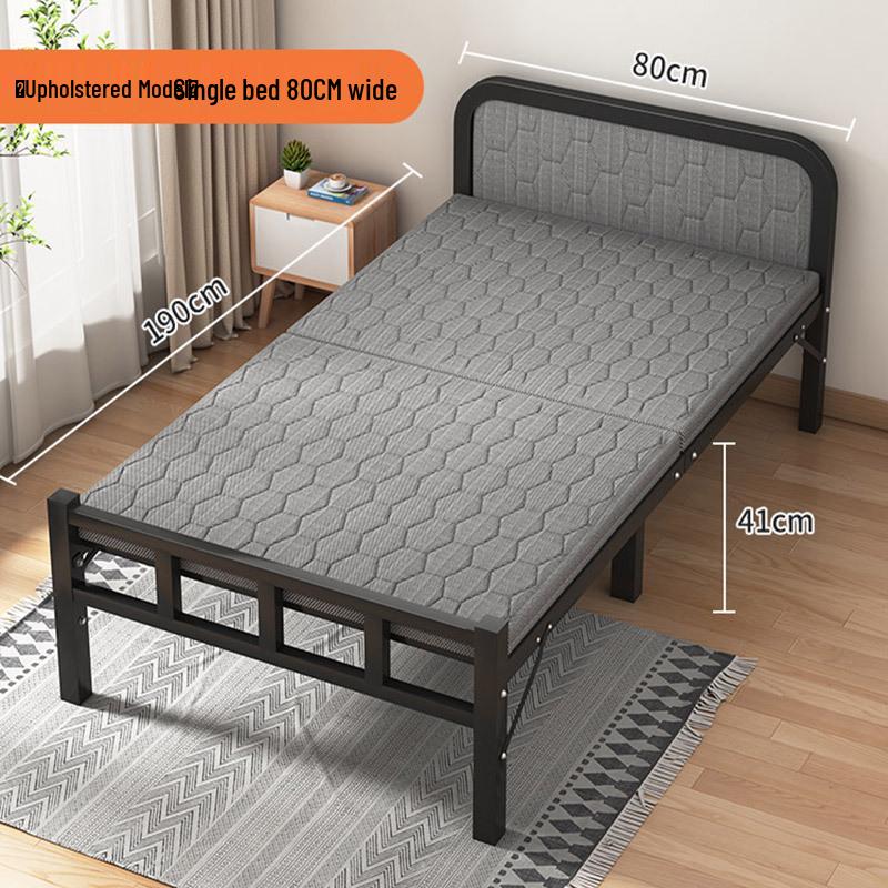 Modular Foldable Iron Bed for Dorms and Naps - Adult Size