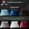 Solid Color Mattress Cover Satin Silk Mattress Pad Bed Cover Bedspread  Bedroom