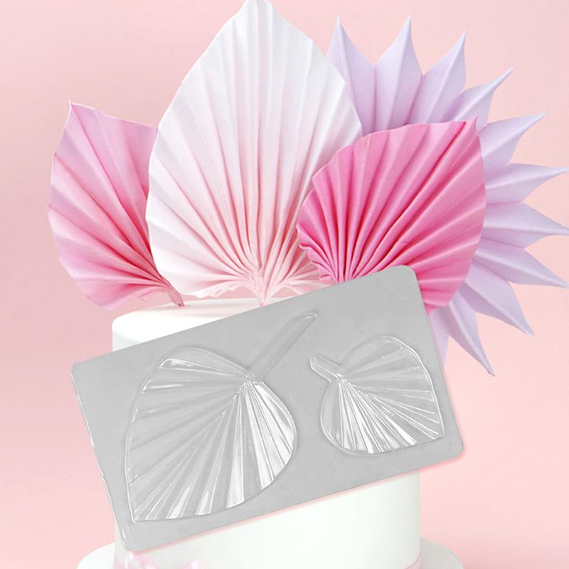 3D Palm Spear Leaf Chocolate Mold Pet Fudge Royal Cream Mold Cake Tool