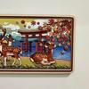 Miyajima Japanese Landscape Magnet Deer Design Autumn Foliage Scene Decorative Refrigerator 12x6cm Rectangular Traditional Tourist Destination