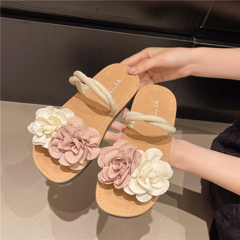 Летняя модная обувь, удобные и износостойкие тапочки на одно плечо и легкие тапочки на плоской подошве для домашнего использования