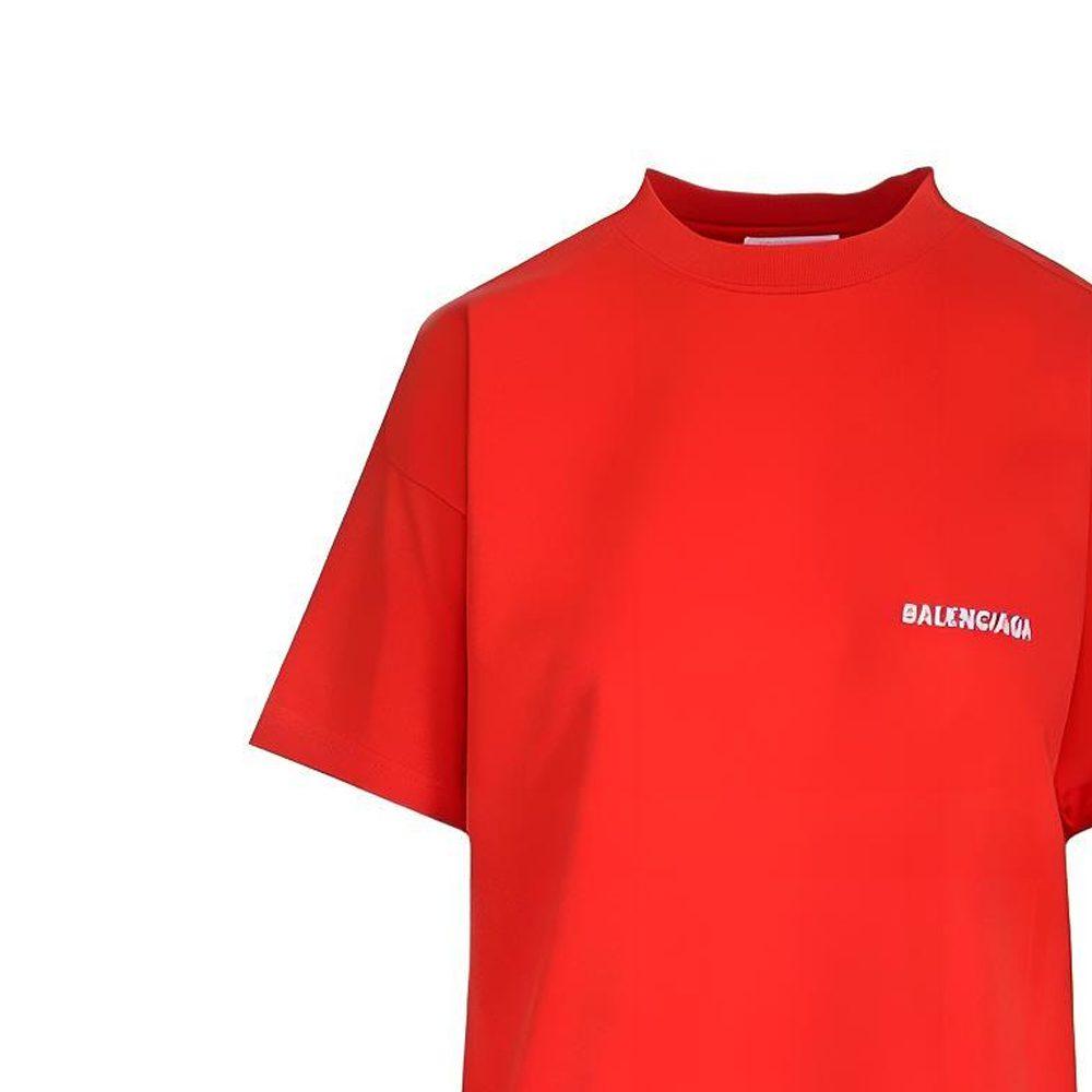 Balenciaga Футболка FW22 Обычный крой Мужская Красная 612965TMVF43168