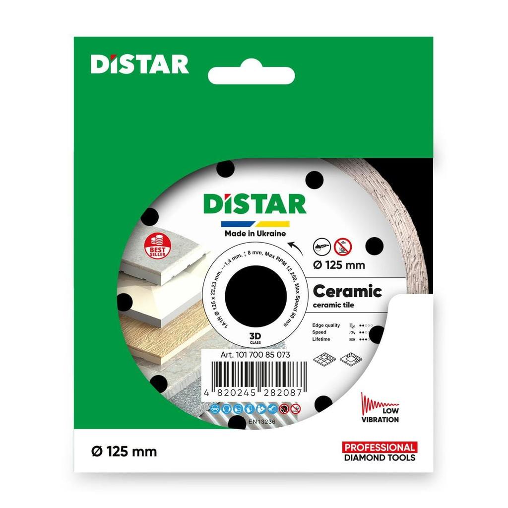Distar Tarcza Diamentowa Ceramic 125 X 1,4 X 8 X 22,23Mm