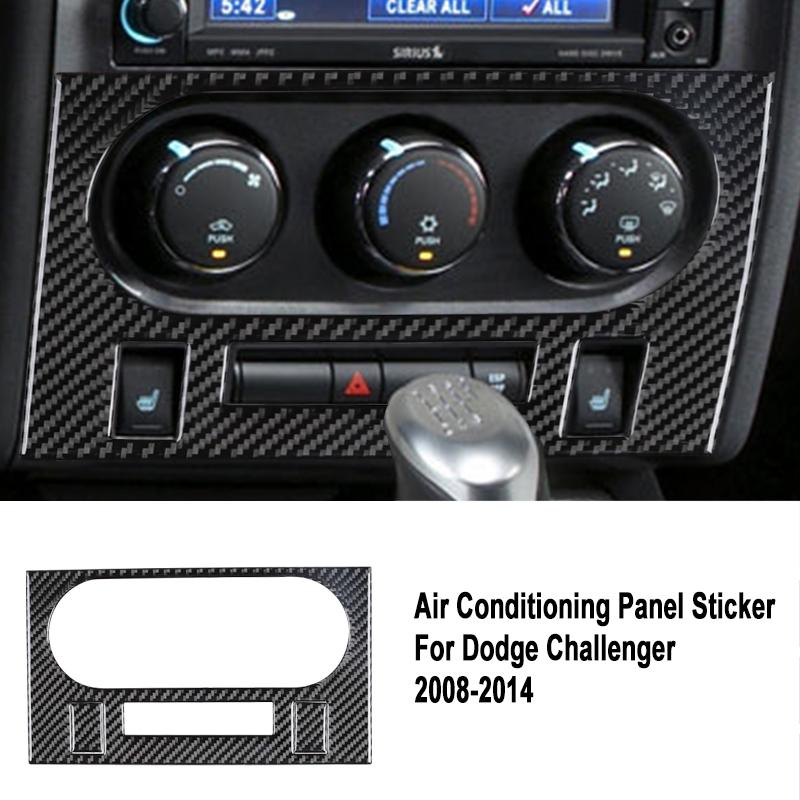 Углеродное волокно, автомобильный кондиционер, поворотная кнопка, наклейка на панель для Dodge Challenger 2008-2014, автодекор